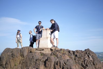 During the Arthur's Seat hike at TartanQEC 2026, Edinburgh