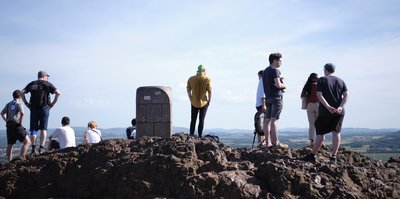 During the Arthur's Seat hike at TartanQEC 2026, Edinburgh