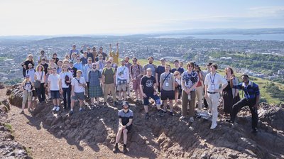 During the Arthur's Seat hike at TartanQEC 2026, Edinburgh