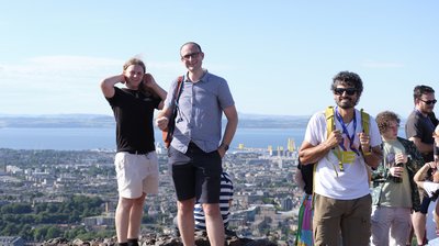 During the Arthur's Seat hike at TartanQEC 2026, Edinburgh