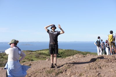During the Arthur's Seat hike at TartanQEC 2026, Edinburgh