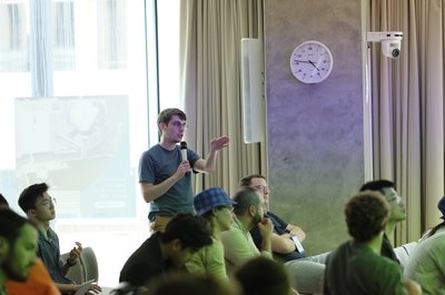 During the Q&A after George Umbrarescu's talk at TartanQEC 2026, Informatics Forum, University of Edinburgh