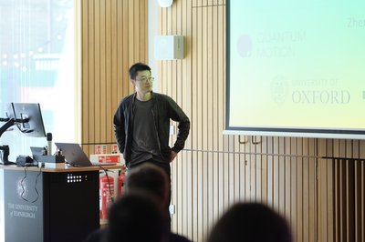 During Zhenyui Cai's talk at TartanQEC 2026, Informatics Forum, University of Edinburgh